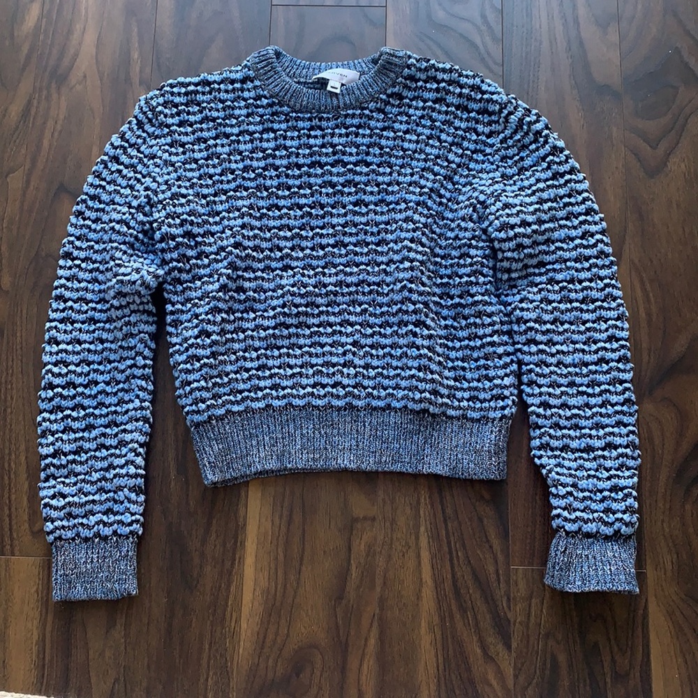 Carven Fitted Striped Crewneck Knit-Runs Small-Size Large